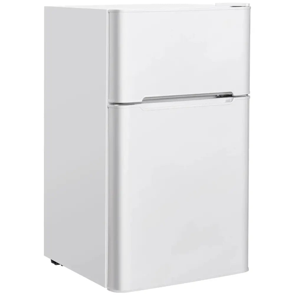 3.2 cu ft. Compact Stainless Steel Refrigerator-White Costway