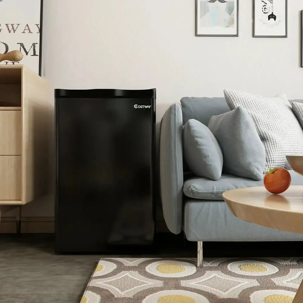 3.2 cu.ft. Mini Dorm Compact Refrigerator-Black Costway