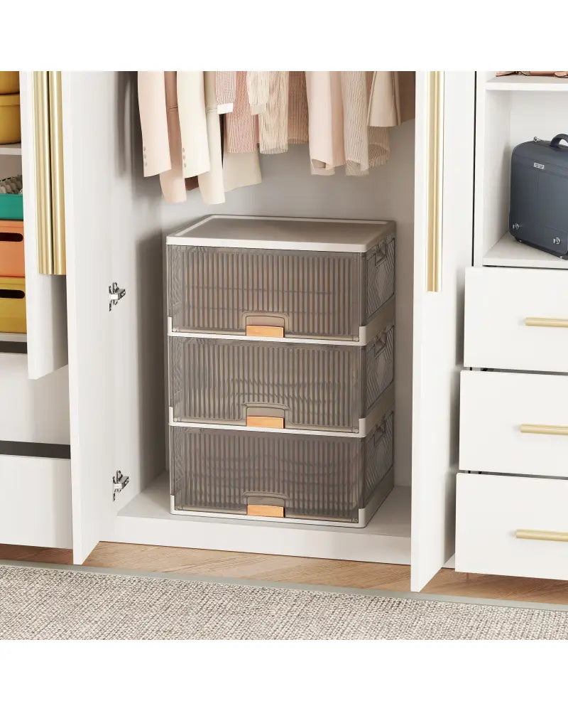 3/4/5/6-Cube Stackable Storage Bins with Detachable Wheels-3 Cube - White - Shoe Racks & Storage Benches