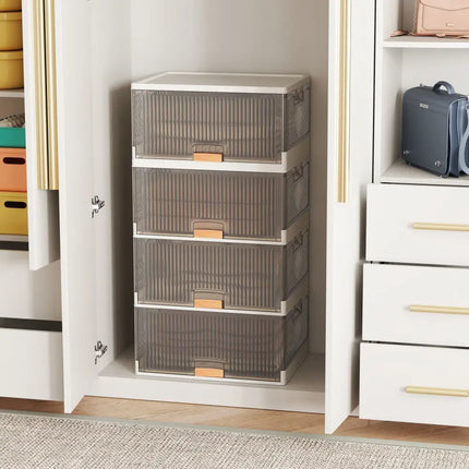 3/4/5/6-Cube Stackable Storage Bins with Detachable Wheels-4 Cube - White - Shoe Racks & Storage Benches
