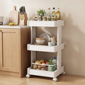 3/4-Tier Rolling Utility Cart with Detachable Trays and Smooth Wheels-3-Tier - Kitchen Islands & Carts