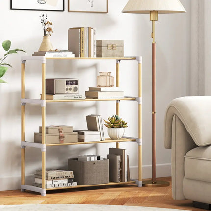 3/4-Tier Solid Wood Shoe Rack with Slatted Open Shelves-4-Tier - Natural - Shoe Racks & Storage Benches