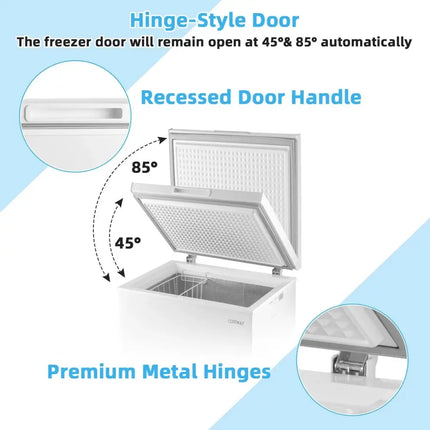 3.5/5 Cu.ft Compact Chest Freezer with Removable Storage Basket-3.5 Cubic Costway
