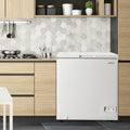 3.5/5 Cu.ft Compact Chest Freezer with Removable Storage Basket-5 Cubic Feet - White - Freezers