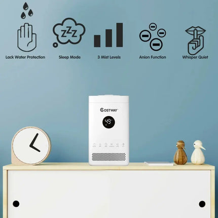 3.5L Quiet Top Fill Air Humidifier with Multiple Mode Costway