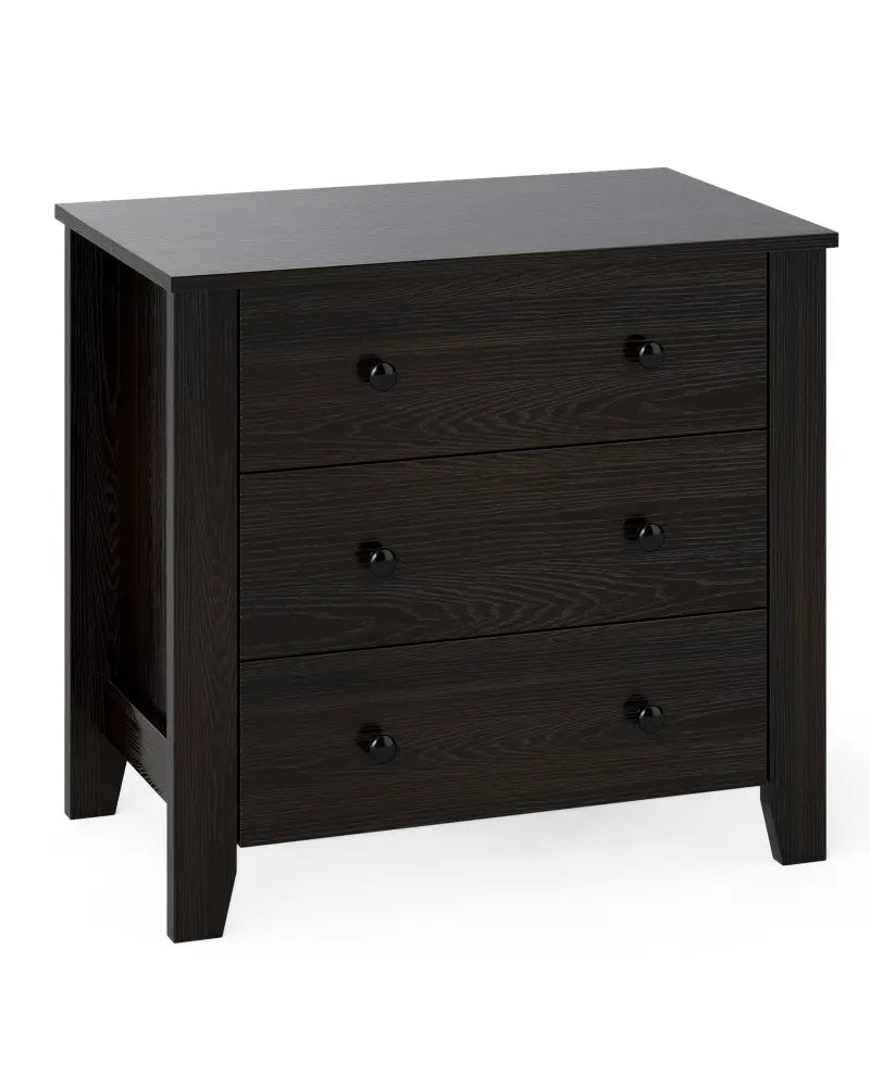 3-Drawer Dresser Wide Chest of Drawers Modern Large Nightstand Closet Storage Organizer-Dark Brown - Dark Brown