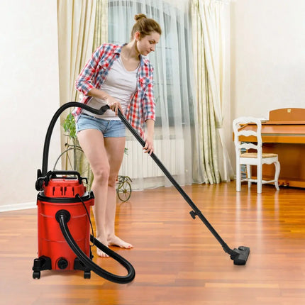 3 in 1 6.6 Gallon 4.8 Peak HP Wet Dry Vacuum Cleaner with Blower - Red - Oasis Home Essentials