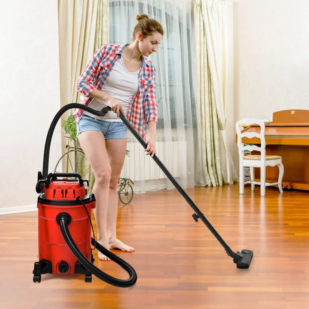 3 in 1 6.6 Gallon 4.8 Peak HP Wet Dry Vacuum Cleaner with Blower - Red - Oasis Home Essentials