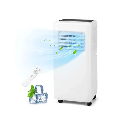 3-in-1 8000 BTU Portable Air Conditioner with Remote Control-White Costway