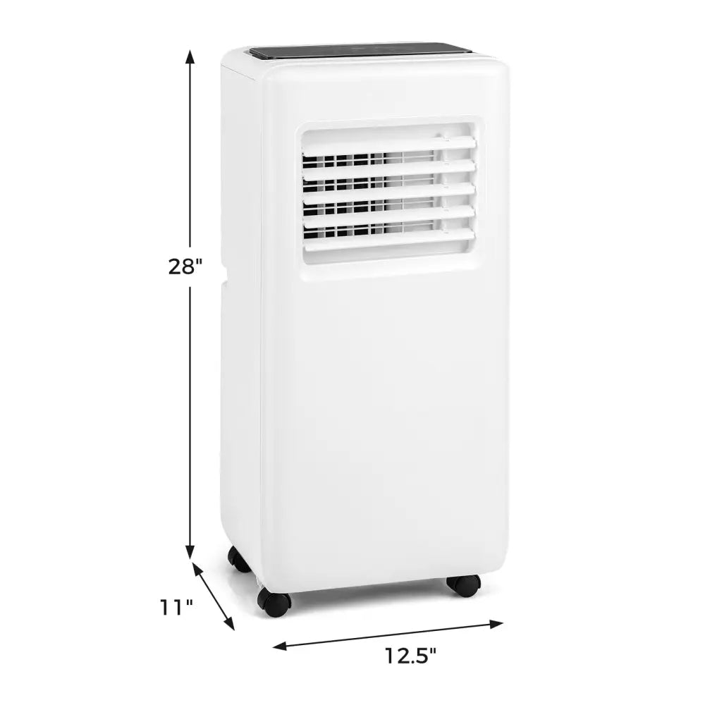 3-in-1 8000 BTU Portable Air Conditioner with Remote Control-White - White - Portable Air Conditioners