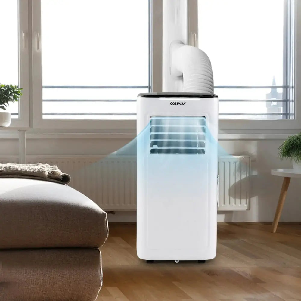 3-in-1 9000 BTU Air Conditioner with Dehumidifier and 24H Timer-White Costway