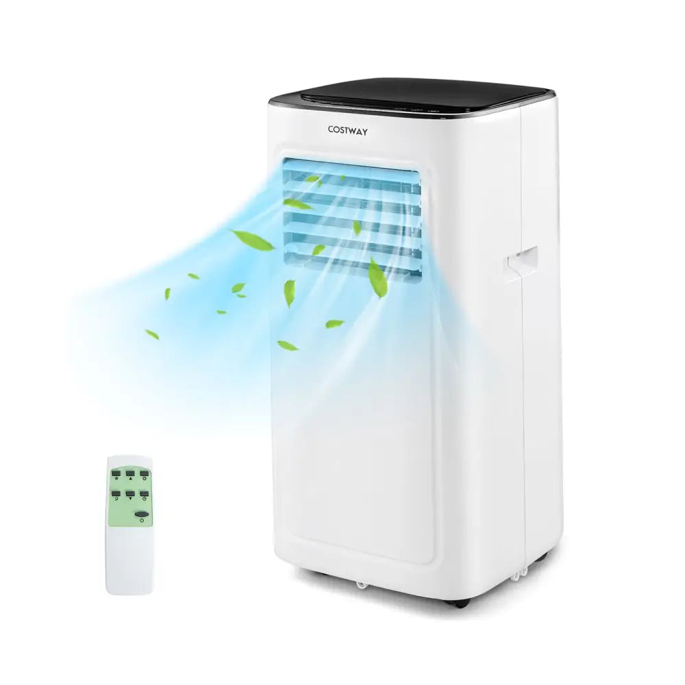 3-in-1 9000 BTU Air Conditioner with Dehumidifier and 24H Timer-White - White - Portable Air Conditioners