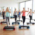3-in-1 Aerobic Step Platform Set with 2 Stackable Risers and Balance Trainers for Home-Red - Red - Sport Equipments