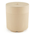 3-in-1 All-Weather Outdoor HDPE Umbrella Base with Water Bag and 2 Umbrella Hole for Patio-Beige - Beige - Outdoor