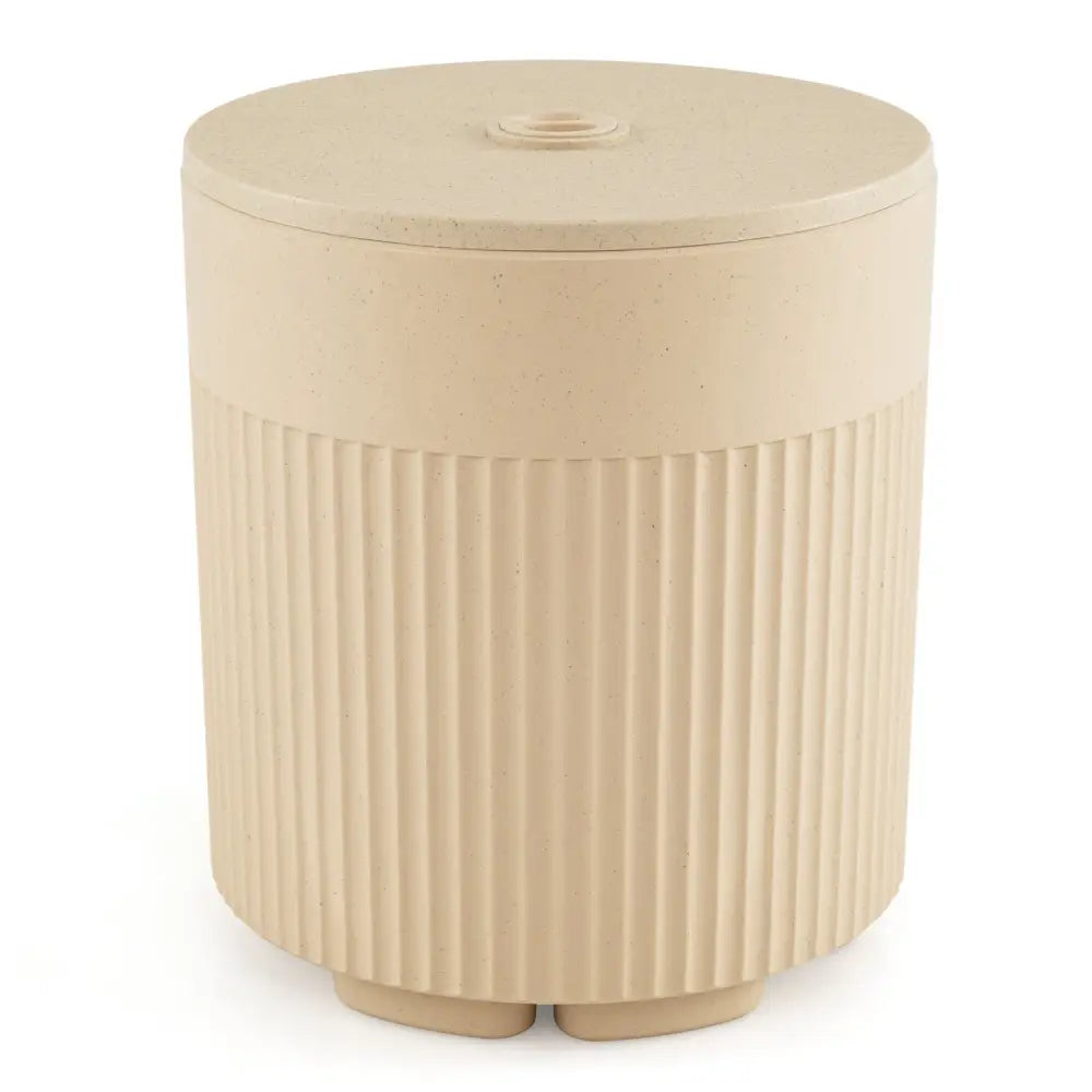 3-in-1 All-Weather Outdoor HDPE Umbrella Base with Water Bag and 2 Umbrella Hole for Patio-Beige - Beige - Outdoor