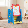 3 in 1 Art Easel for Kids with Double Sided Magnetic Board-Blue - Blue - Art Easels