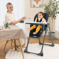 3-In-1 Convertible Baby High Chair for Toddlers-Black - Black - High Chairs