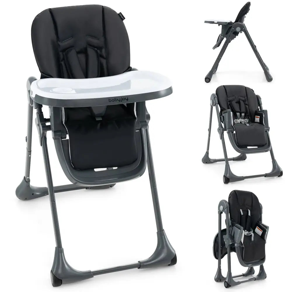 3-In-1 Convertible Baby High Chair for Toddlers-Black - Black - High Chairs