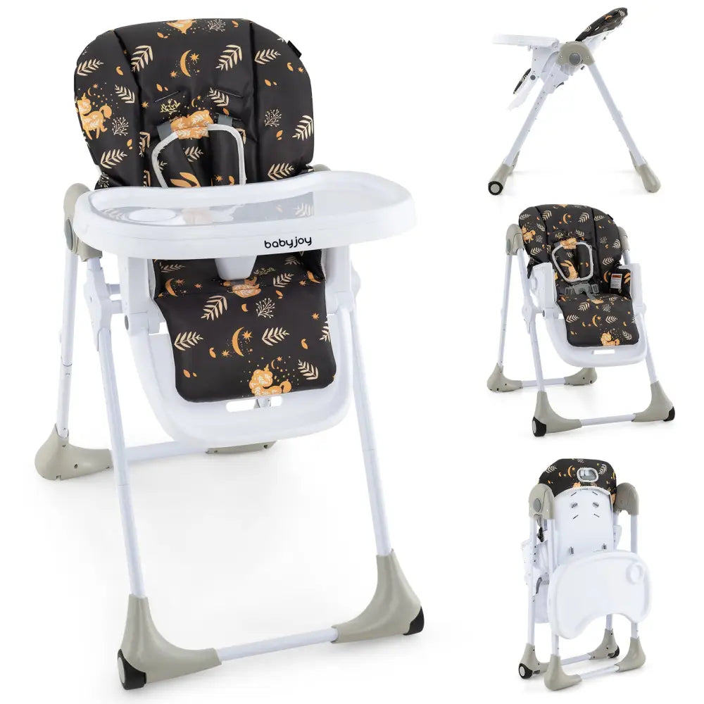 3-In-1 Convertible Baby High Chair for Toddlers-Dark Brown - Deep Brown - High Chairs