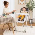 3-In-1 Convertible Baby High Chair for Toddlers-Dark Brown - Deep Brown - High Chairs