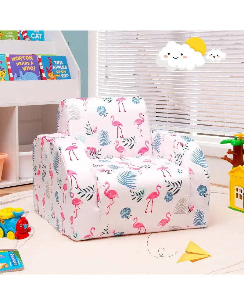 3-in-1 Convertible Kid Sofa Bed Flip-Out Chair Lounger for Toddler-Pink - Pink - Kids Chairs & Seating