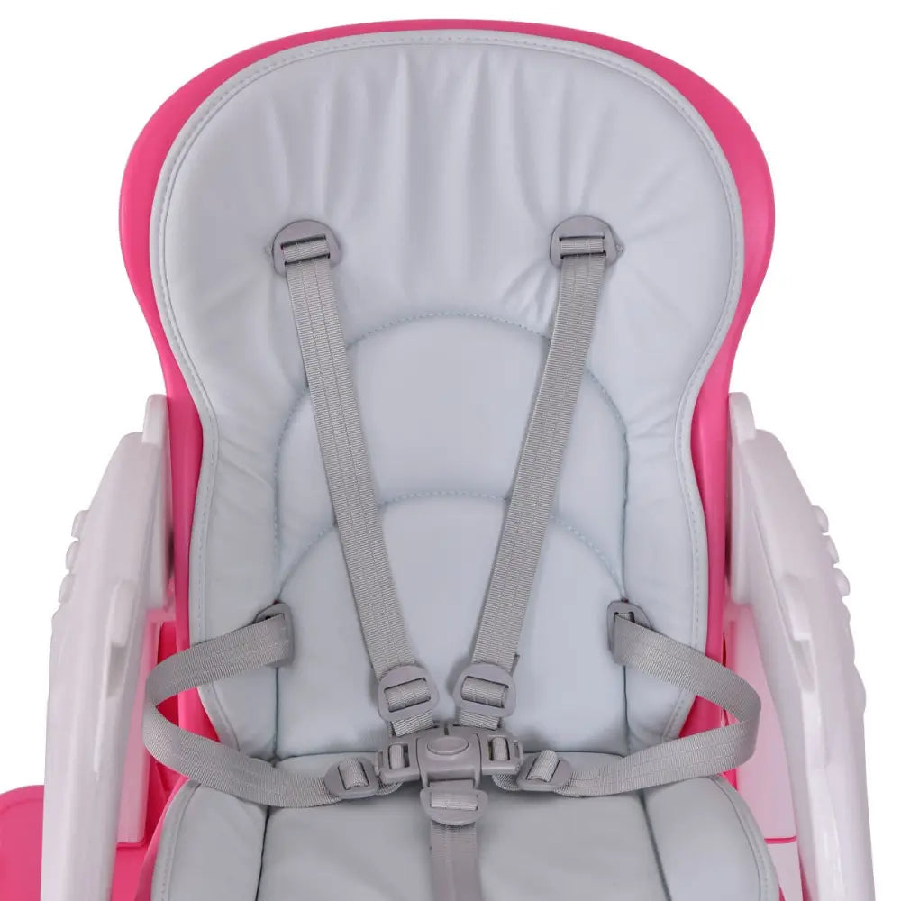 3 in 1 Convertible Play Table Seat Baby High Chair-Pink - Pink - High Chairs