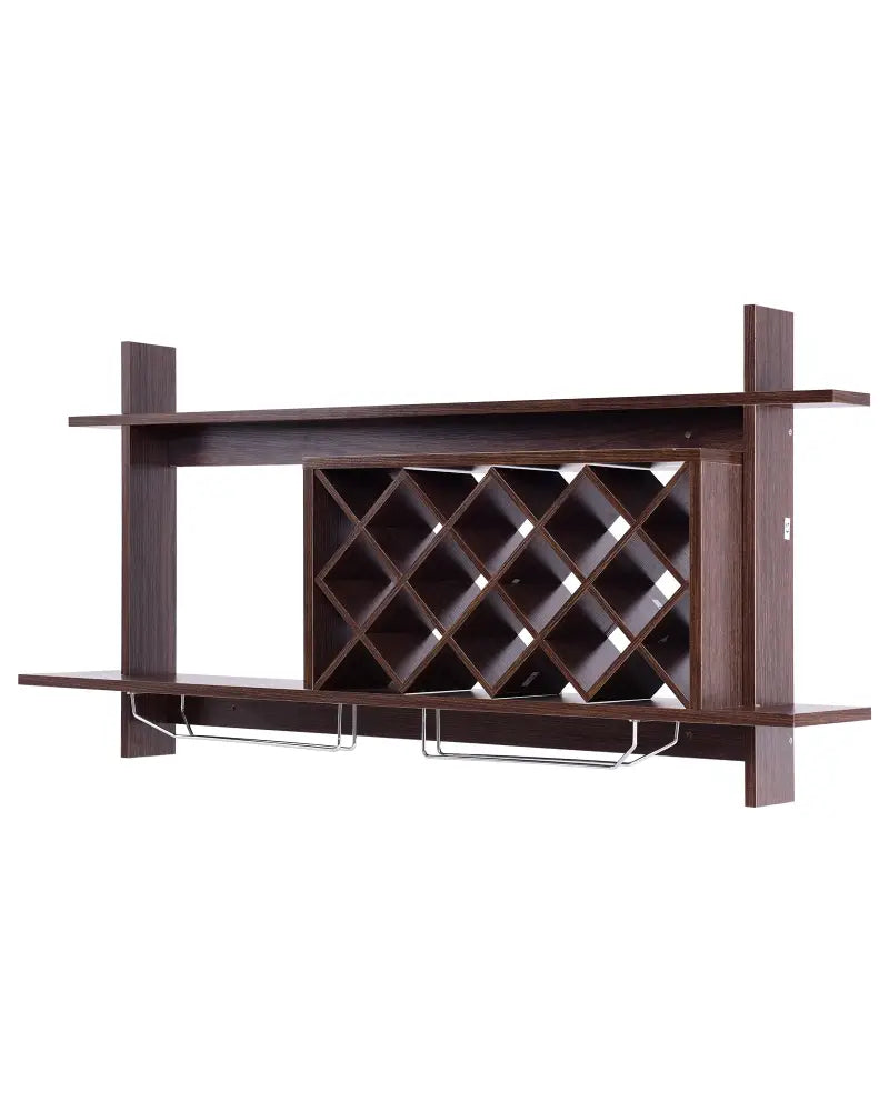 3-in-1 Dining Set: Windsor Chairs Industrial Sideboard & Wall-Mount Wine Rack Combo - Dining Room Sets