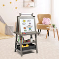 3 in 1 Double-Sided Storage Art Easel-Gray - Gray - Art Easels