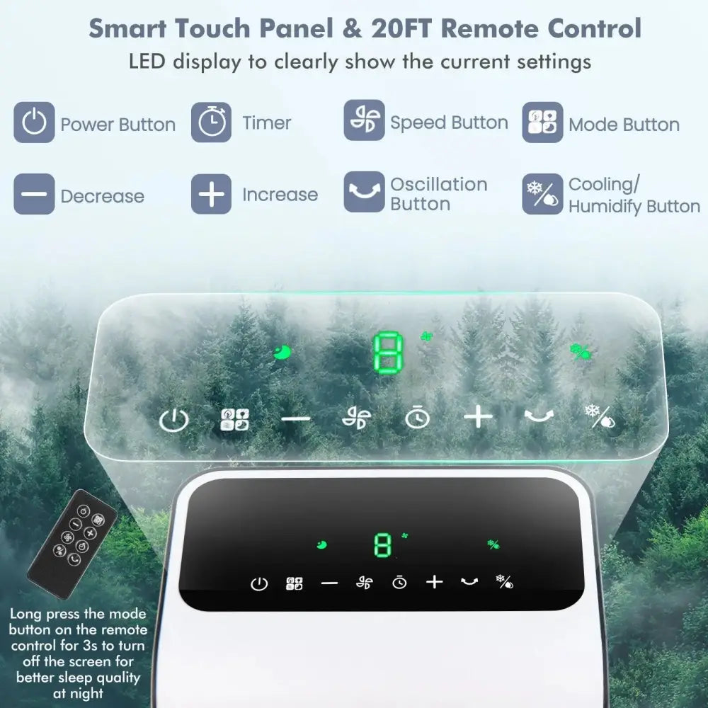 3-in-1 Evaporative Air Cooler with 12H Timer Remote-White Costway