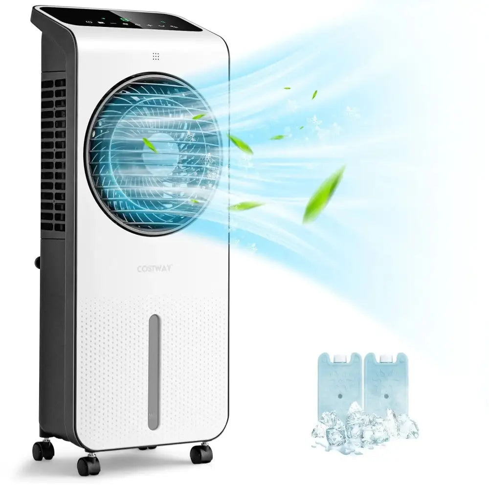 3-in-1 Evaporative Air Cooler with 12H Timer Remote-White Costway