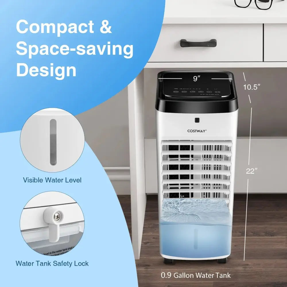 3-in-1 Evaporative Air Cooler with 4 Modes-White Costway
