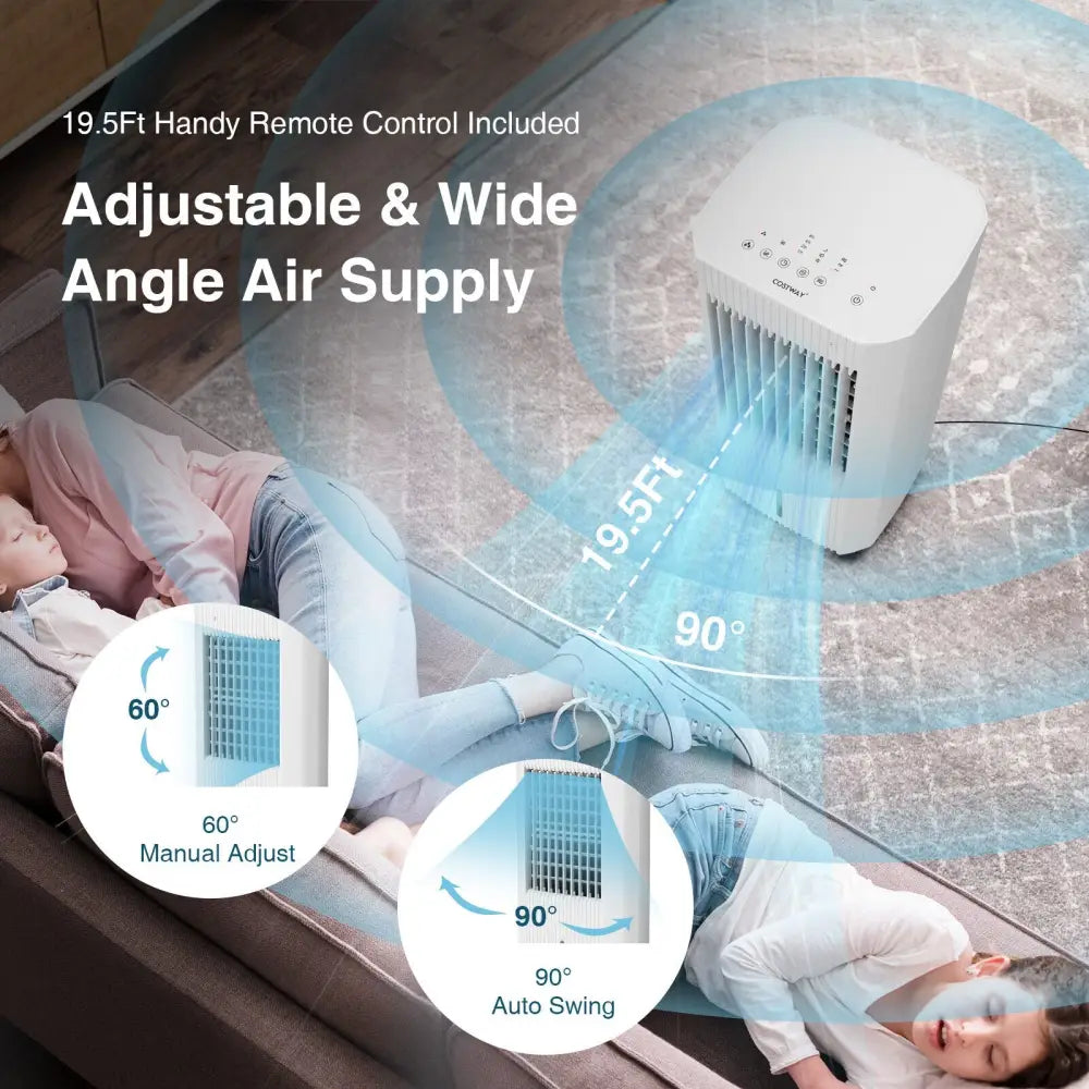 3-in-1 Evaporative Air Cooler with 3 Modes-White - White - Air Coolers