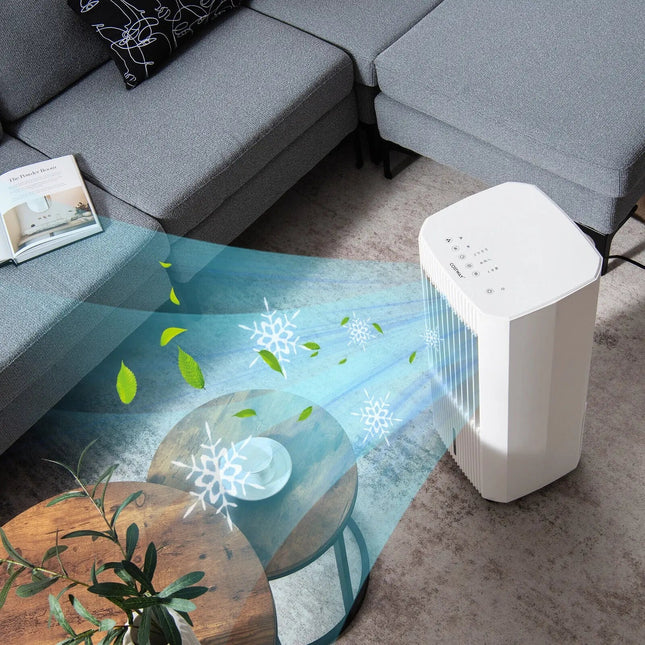 3-in-1 Evaporative Air Cooler with 3 Modes-White Costway