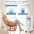 3-in-1 Evaporative Air Cooler with Remote for Home Office-White - White - Air Coolers