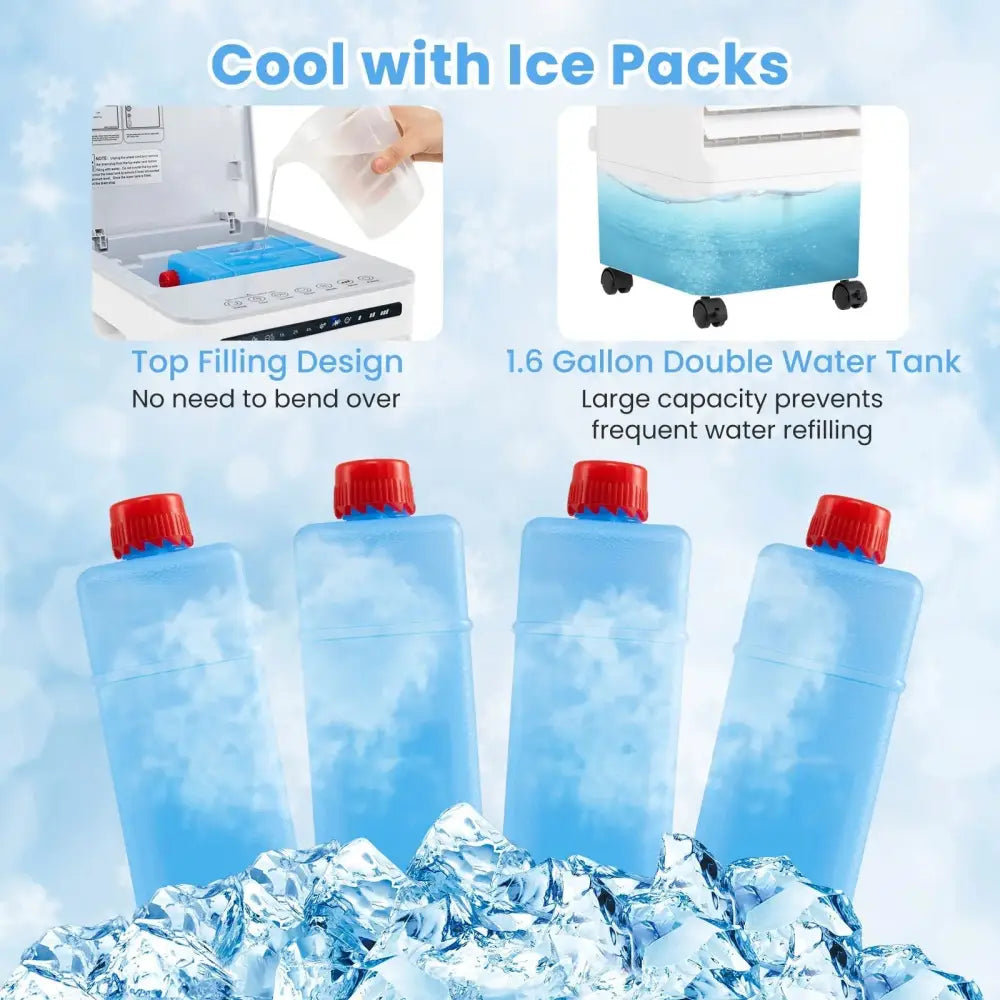 3-in-1 Evaporative Portable Air Cooler with 3 Modes include Remote Control-White Costway