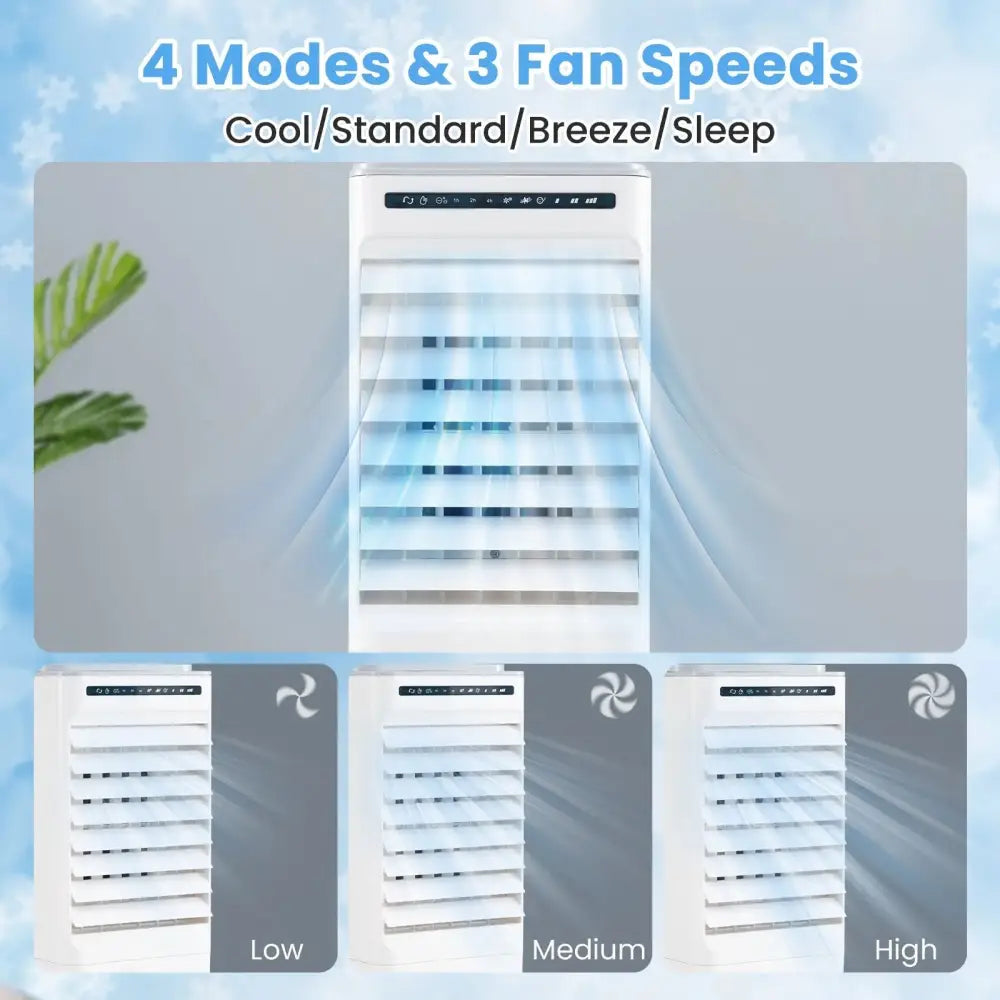 3-in-1 Evaporative Portable Air Cooler with 3 Modes include Remote Control-White Costway