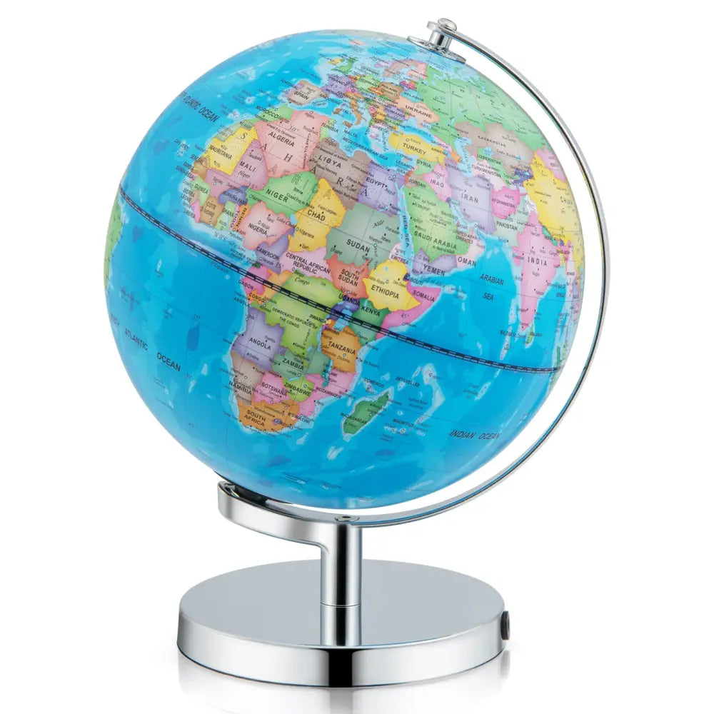 3-in-1 Illuminated World Globe with Stand and 88 Constellations - Blue - Learning Toys