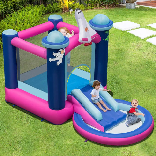 3-in-1 Inflatable Space-themed Bounce House with 480W Blower - Bounce House
