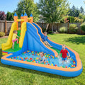 3-in-1 Inflatable Water Slide with Curved Slide and 680W Blower - Inflatable Water Slides
