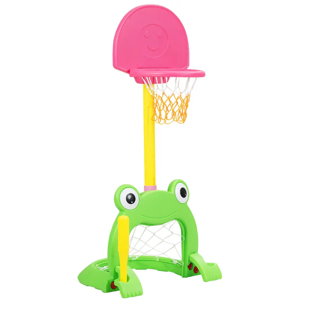 3-in-1 Kids Basketball Hoop Set Stand - Multicolor - Toy Sports