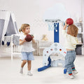 3-in-1 Kids Basketball Hoop Set with Balls-White - White - Toy Sports