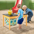 3-in-1 Kids Sand Water Activity Table with Foldable Storage Bin - Natural - Kids Table & Chair Sets