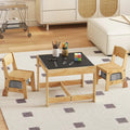 3 in 1 Kids Table and Chair Set with Removable Tabletop and 2 Storage Drawers-Gray - Gray - Kids Table & Chair Sets