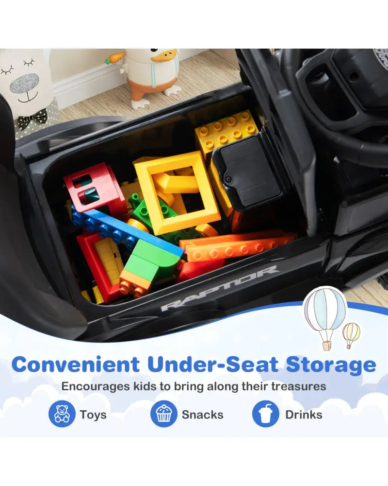 3-In-1 Licensed Ford Push Car for Toddlers-Black - Black - Push & Pedal Ride On Toys