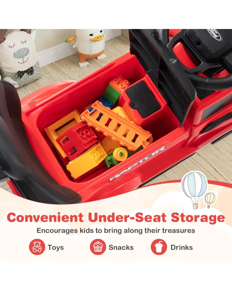 3-In-1 Licensed Ford Push Car for Toddlers-Red - Red - Push & Pedal Ride On Toys