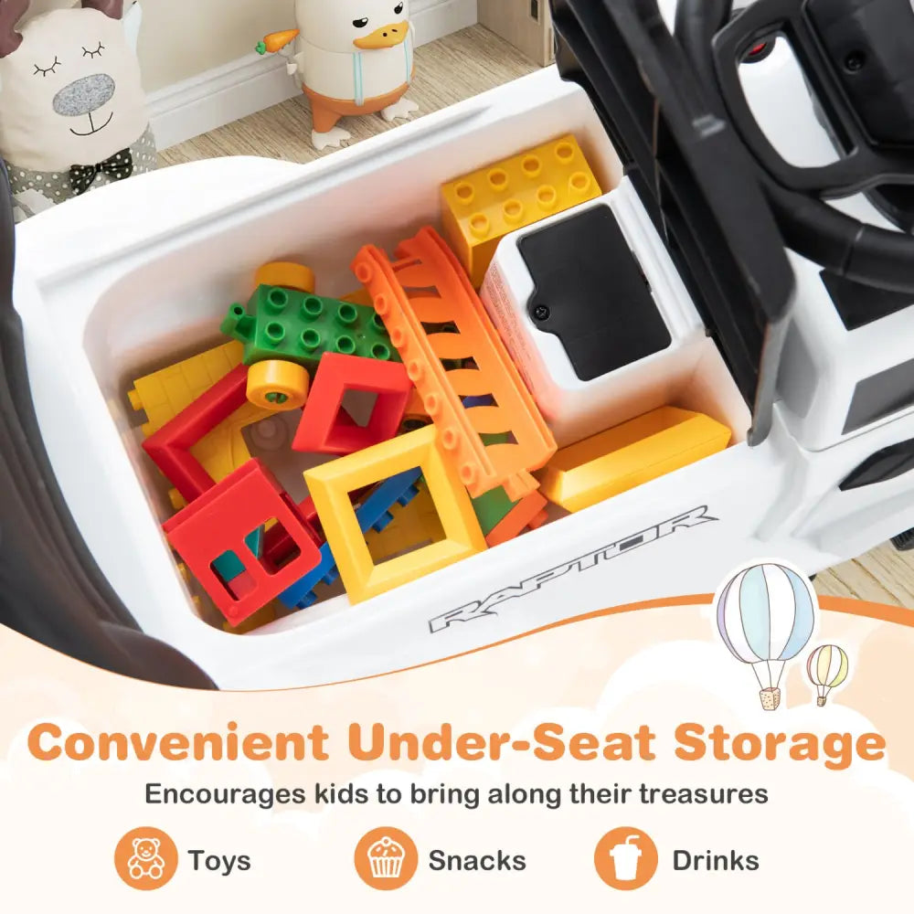 3-In-1 Licensed Ford Push Car for Toddlers-White - White - Push & Pedal Ride On Toys