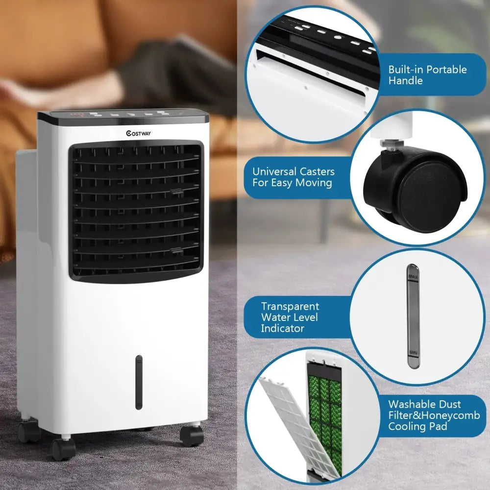 3-in-1 Portable Evaporative Air Conditioner Cooler with Remote Control Costway