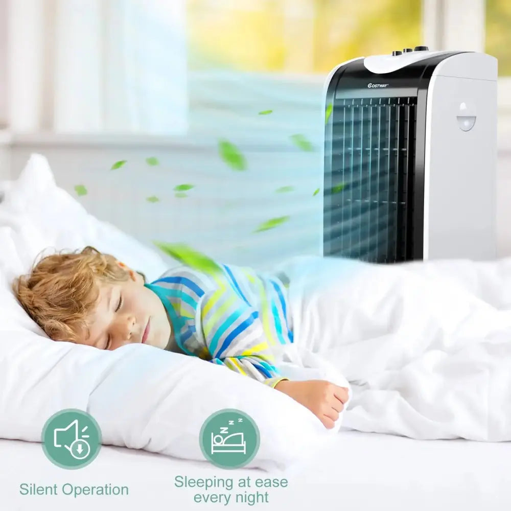3-in-1 Portable Evaporative Air Cooler with Filter Knob for Indoor Costway