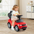3 in 1 Push Car with Removable Handle and Guardrail for Kids 18-36 Months Old-Red - Red - Push & Pedal Ride On Toys