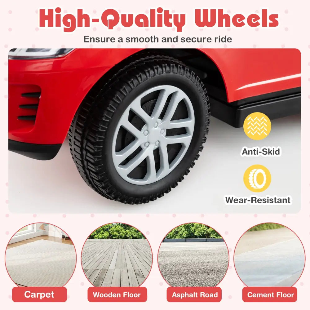 3 in 1 Push Car with Removable Handle and Guardrail for Kids 18-36 Months Old-Red - Red - Push & Pedal Ride On Toys